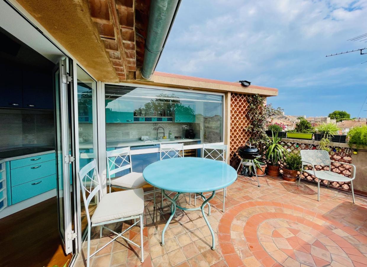 L'Atypique - T3 Grande Terrasse, Bbq Vue Et Cheminee Lägenhet Avignon Exteriör bild